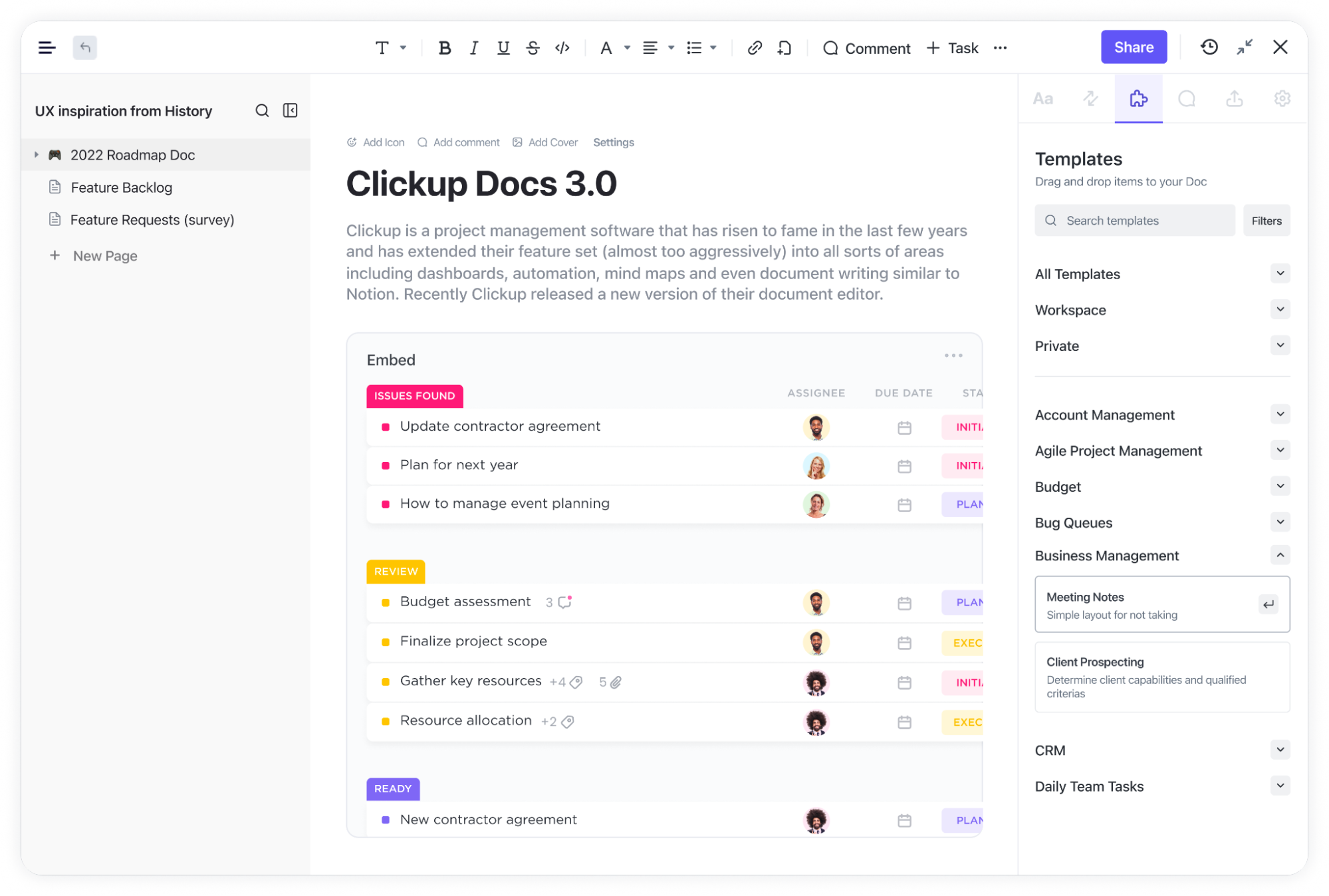 Docs & Wikis for Collaborative Content